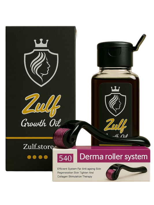 Zulf Super Hair Treatment Bundle | Zulf Growth Oil + Derma Roller